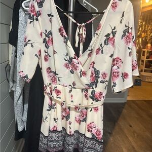 Floral Wrap romper